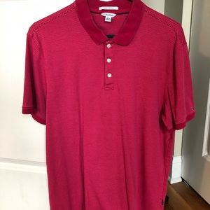 Men’s Calvin Klein Polo, Red, Size Large